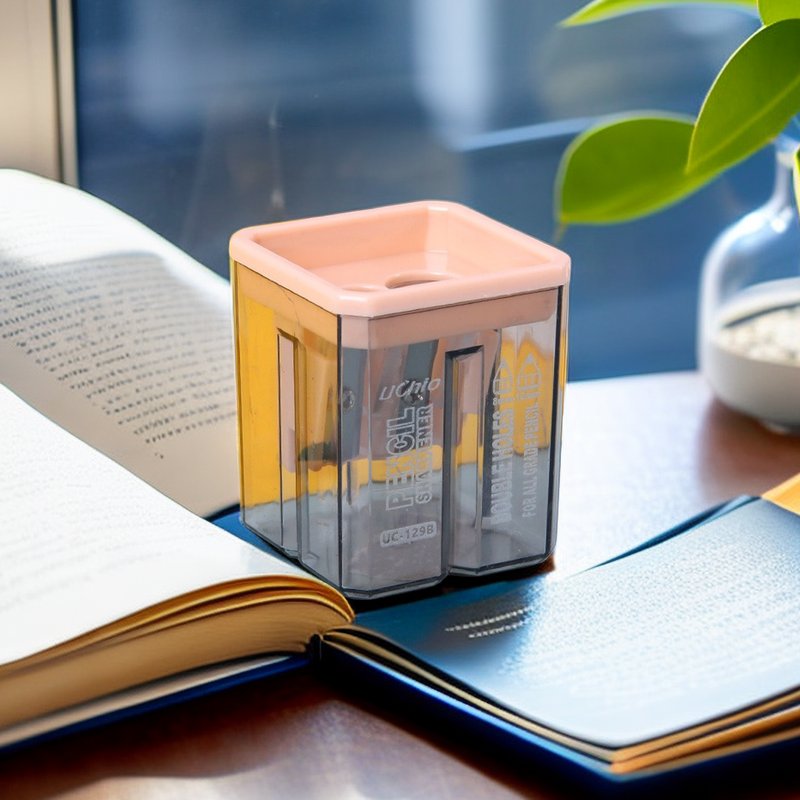 Mini Double-Hole Pencil Sharpener for School Use