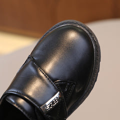 Black Leather Flats for Kids - School & Casual Wear