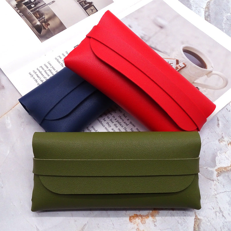 Podcore Simple PU Leather Makeup Bag for Travel & School