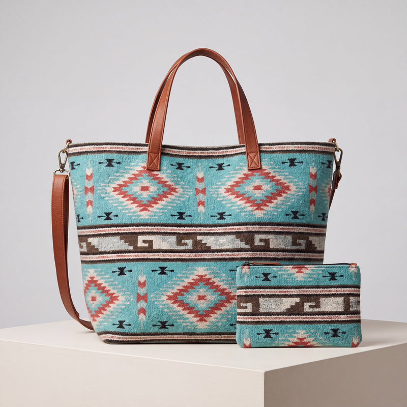 Turquoise Tote Bag