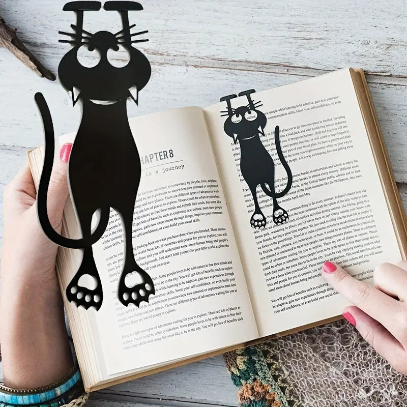Creative Black Cat Acrylic Bookmark for Office & School