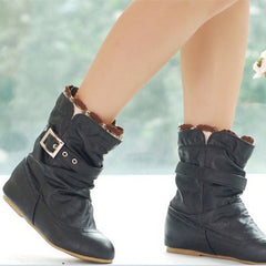 Women's Flat Boots for Middle School Students
