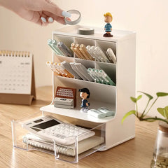 Durable 1-Piece Storage Box for School Desk Organization
