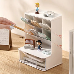 Durable 1-Piece Storage Box for School Desk Organization
