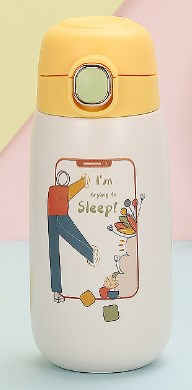 Cute Cartoon Thermos Water Bottle for Home and School