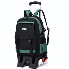 Kids Large Capacity Trolley School Backpack with Wheels – Primary School Pull Rod Bag