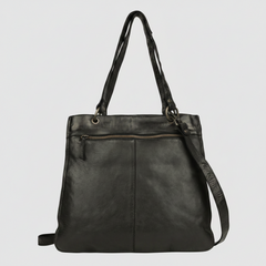 MET Premium Leather Shoulder Bag. Elegant Dual-Compartment Tote