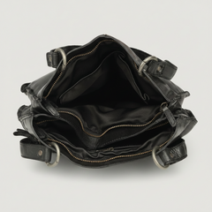 MET Premium Leather Shoulder Bag. Elegant Dual-Compartment Tote