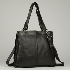 MET Premium Leather Shoulder Bag. Elegant Dual-Compartment Tote
