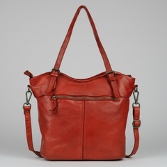 MET Leather Handbag for Women. Tote with Adjustable Dual Handles
