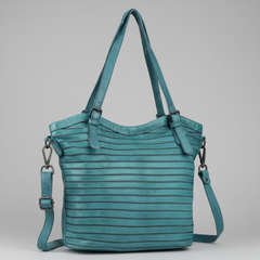 MET Leather Handbag for Women. Tote with Adjustable Dual Handles