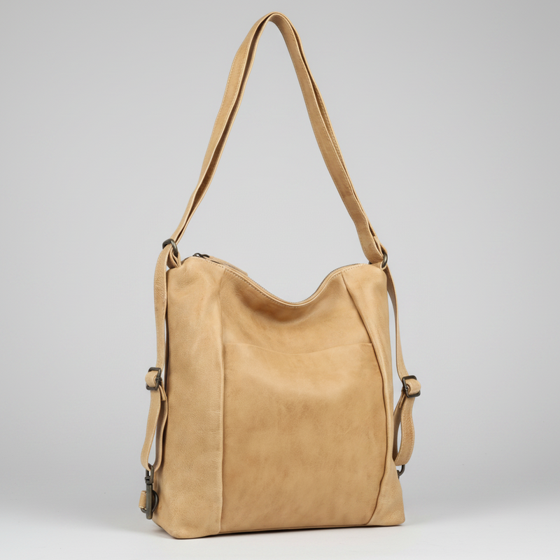 MET Premium Leather Shoulder Bag. Convertible Bag Transformer