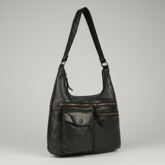 MET Premium Leather Shoulder Bag. Everyday Urban Hobo