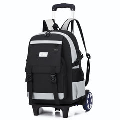 Kids Large Capacity Trolley School Backpack with Wheels – Primary School Pull Rod Bag