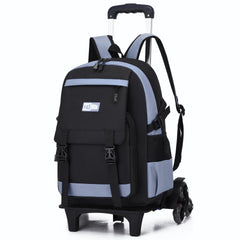 Kids Large Capacity Trolley School Backpack with Wheels – Primary School Pull Rod Bag