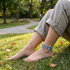 Beaded Anklet Green