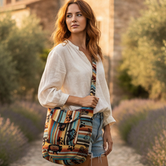 OLDTRIBES™ Red and Brown Crossbody Bag