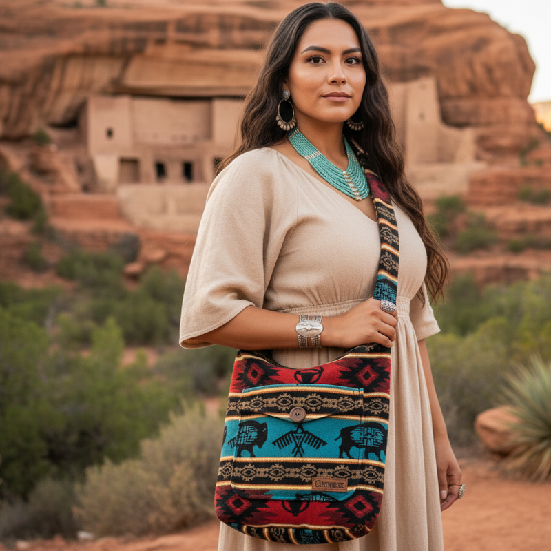 OLDTRIBES™ Buffalo / thunder eagle Crossbody bag