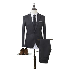 Slim Fit Men's Formal Blazer and Trousers Suit Set