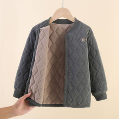 Kids' Thick Wool Thermal Winter Top for School Uniforms