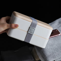 Nordic Style Double-Layer Lunch Box for Work and School