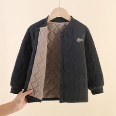 Kids' Thick Wool Thermal Winter Top for School Uniforms