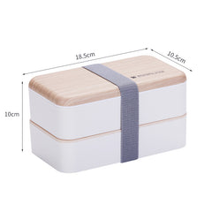Nordic Style Double-Layer Lunch Box for Work and School