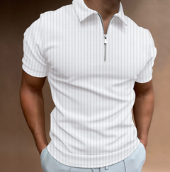 Men's Striped Polo Shirt (Short Sleeve, One Piece)